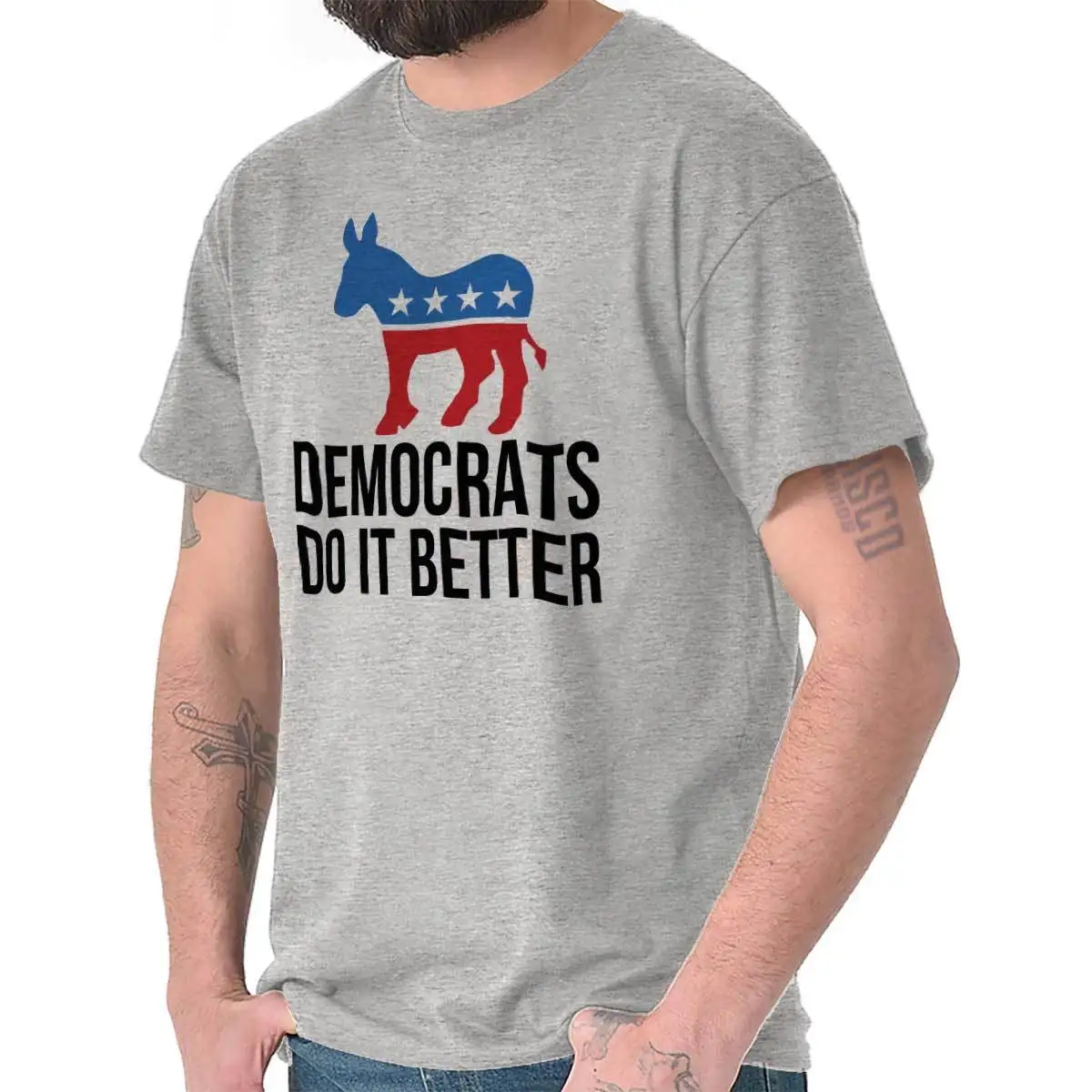 Футболки с короткими рукавами и принтом в виде игры Демократы|Мужские футболки| |