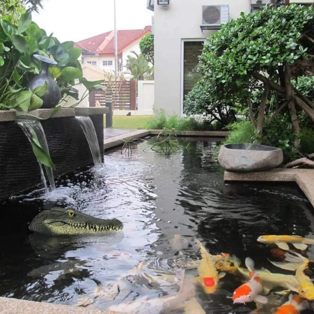 

Floating Alligator Head, Pool Accessories Float Alligator for Koi Pond Decoration and Protection to Scare Heron Away