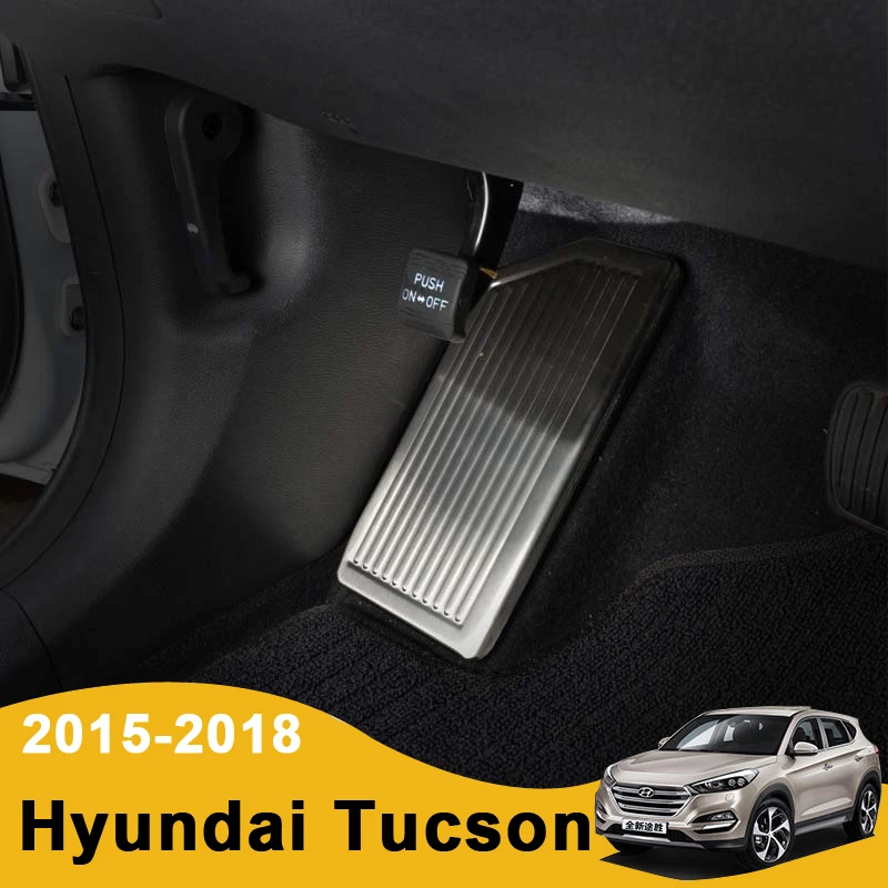 Для Hyundai Tucson 2015 2016 2017 2018 2019 без сверления левая ножная педаль из нержавеющей стали