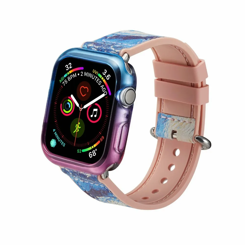 360 Тонкий чехол для часов Apple Watch чехол 4 3 2 1 42 мм 38 мм мягкий прозрачный ТПУ защитный экран для iWatch 4 3 44 мм 40 мм
