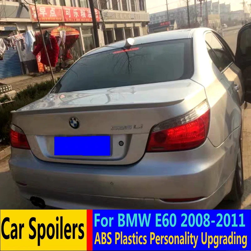 Спойлер для BMW E60 M5 520 525 535 спойлер 2005 2006 2007 2008 2009 2010 ABS праймер краски | Автомобили и
