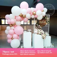 1set baby shower pink balloons garland arch ballon wedding kids happy birthday party decorations wholesale matt latex baloon