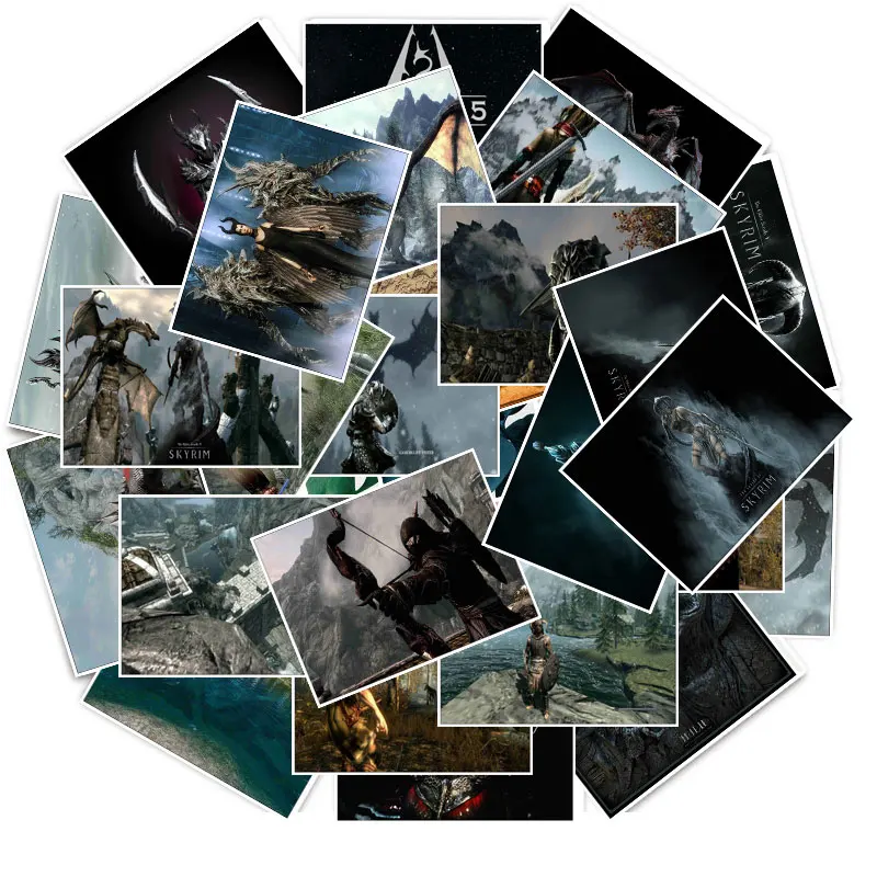 Наклейки на телефон The Elder Scrolls V Skyrim 25 шт./упак. Стикеры для телефона автомобиля