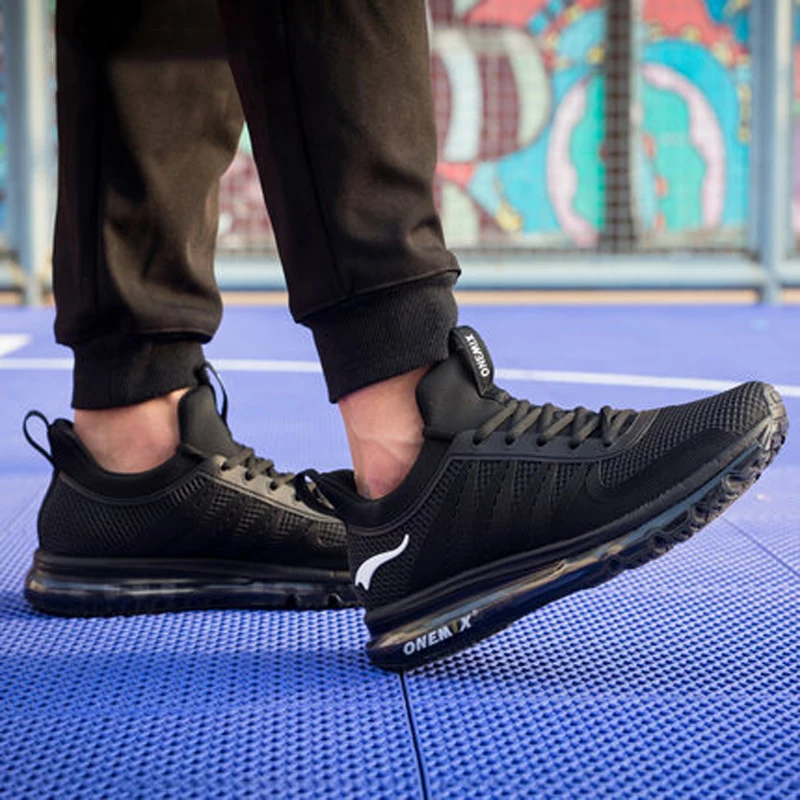 ONEMIX Men's Trainers Air Cushion Running Shoes Safety Athletic Sneakers Casual Sports Shoes for Outdoor Walking Training