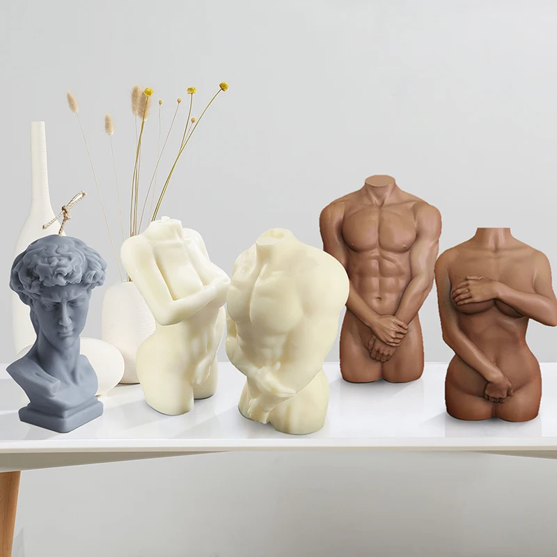 

3D Creative Art Figure Portrait Aromatherapy Candle Silicone Mold DIY Handmade Supplies Silicone Mold for Candle Making