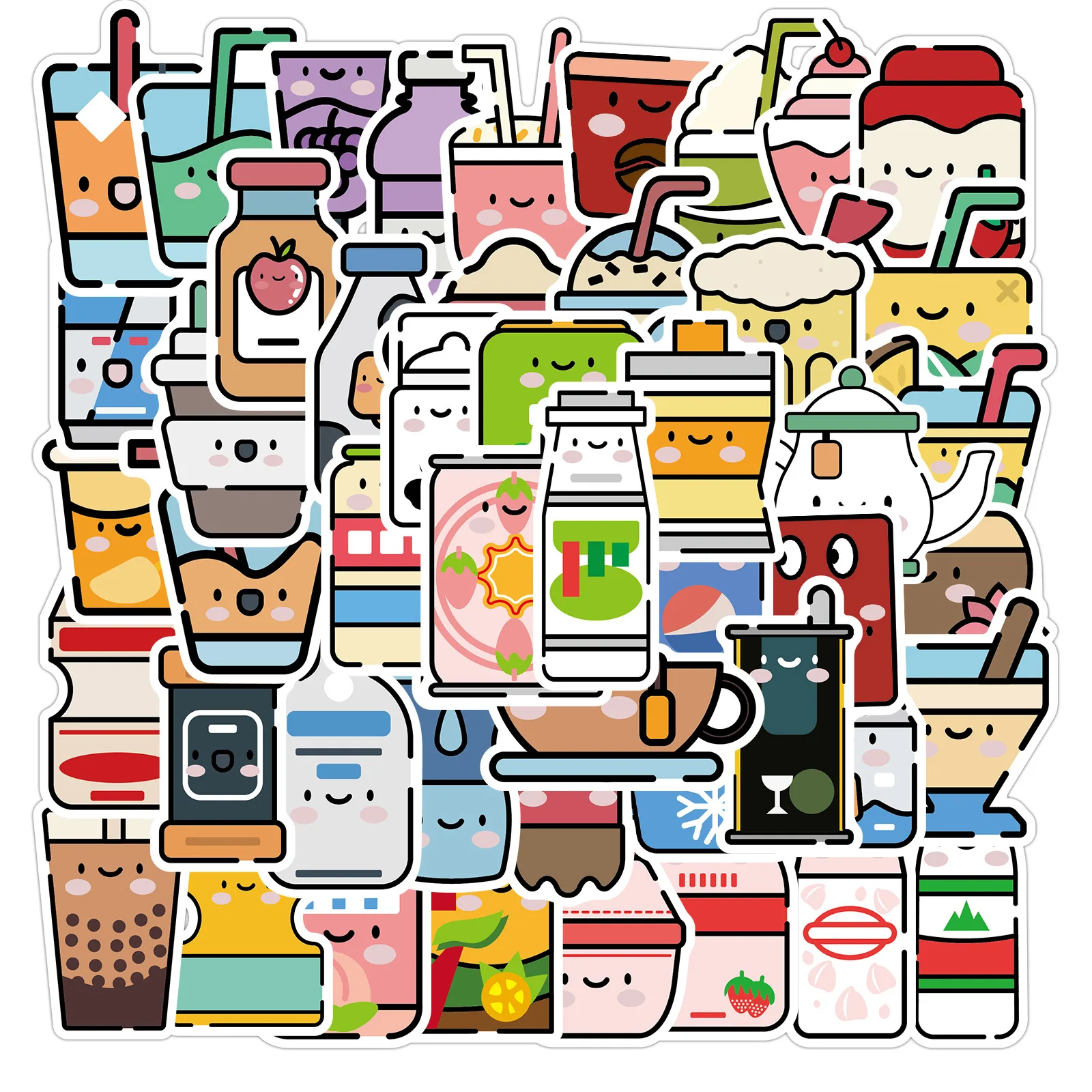 

10/50pcs Cartoons Cup Stickers Cute Stickers Cartoon Series Children's Toys Waterproof Diy Skateboard Bike Suitcase Decals