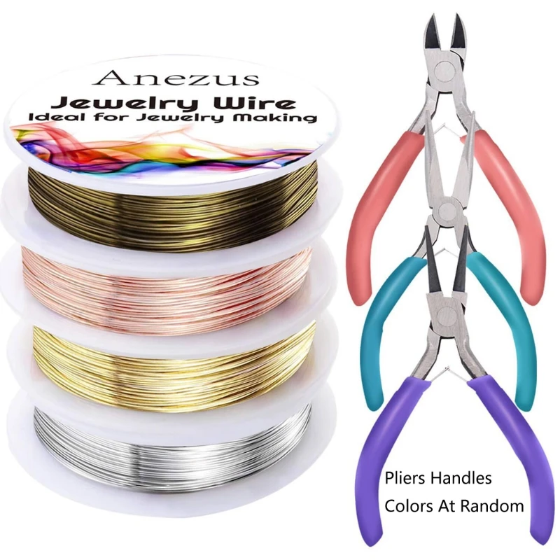 

7 Pack Jewelry Making Tools Needle Nosed Round Nose Pliers Side Cutters Beading Jewelry Wires Jewelry Making Supplies