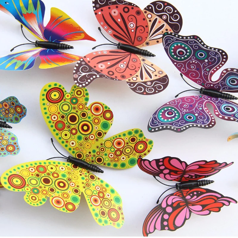 12 шт. китайские 3d-холодильники с магнитом в виде бабочки подходят для кухни