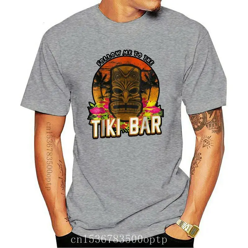 

Гавайская забавная летняя черная футболка с надписью «Follow Me To The Tiki Bar»