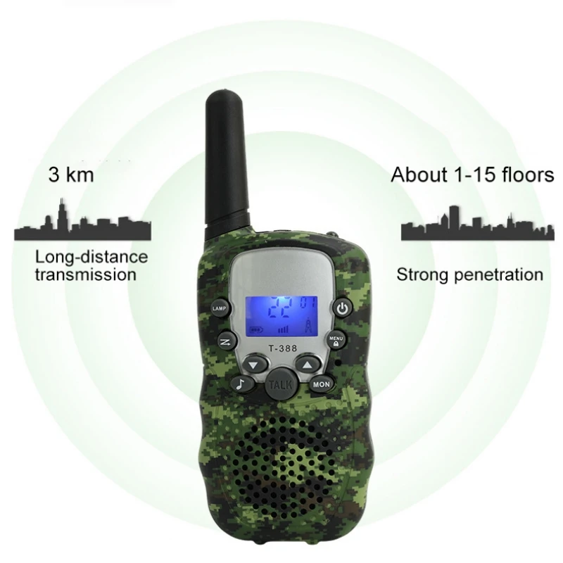 

One Pair Mini Wireless Children's Walkie-Talkie Toy Camouflage Children's Walkie-Talkie Parent-Child Interactive Toys