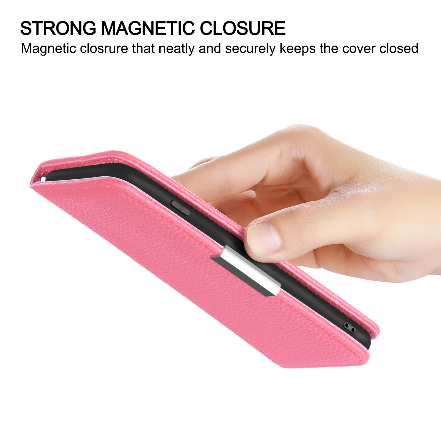 

Classic Flip Wallet Leather Case for IPhone 11 12 Pro Max X XS XR SE 2020 7 8 Plus Lychee Pattern Full Protection Stand Cover