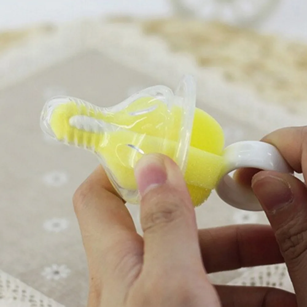 

Новый, 2 предмета 360 градусов вращающийся Губка Желтый Детская соска для младенцев Чистка соска для кормления для бутылочек младенцев очист...