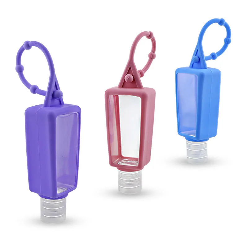 

5PCS 30ml Pocketable Silicone Mini Hand Sanitizer Hand Gel Holder Portable Safe Gel Holder Travel Shampoo Soap Dispenser Bottle