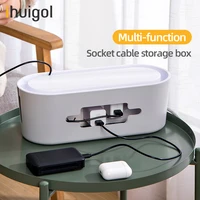 ihuigol cable box power strip storage case charger socket organizer network line electrical outlet bin with holder dustproof