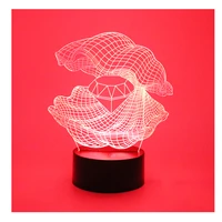 3d lamp shell mussel shape night lamp desk table light 7 colors changing touch control gift for christmas birthday valentines