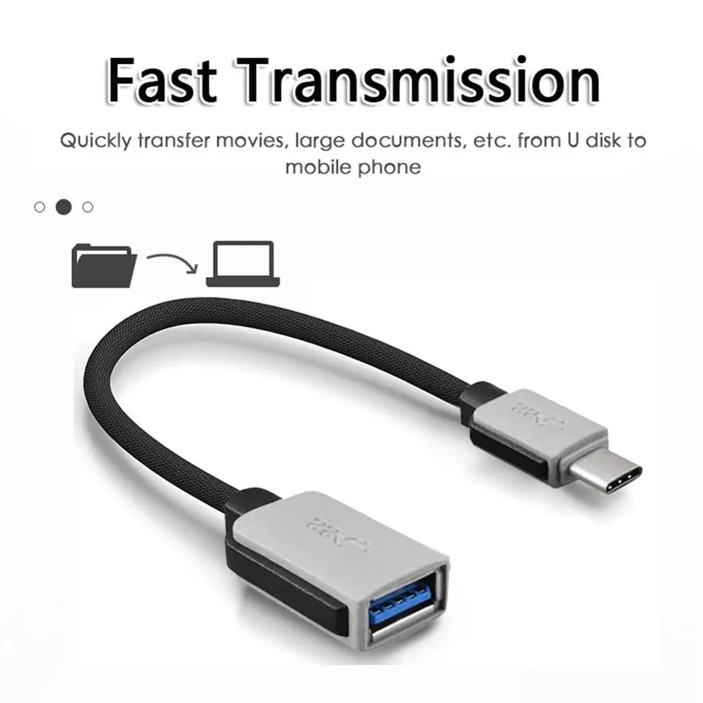 Нейлоновый плетеный кабель USB 3 1 Type C папа женский для синхронизации данных OTG
