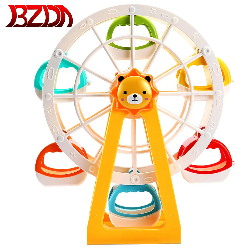 

BZDA Moc Marble Run Big Particle Blocks City Diamond Lion Ferris Wheel Building Blocks Toys Christmas Gifts For Kids