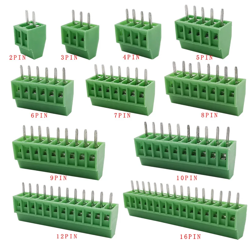 5/10 шт. 2 54 мм/0 1 "шаг 2P 3P 4P 5P 6P 7P 8P 9P 10P 12P 16 контактов PCB Винтовые клеммные колодки