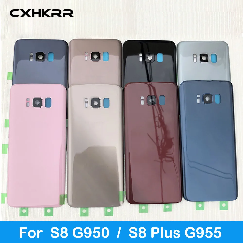 

For Samsung Galaxy S8 G950 SM-G950F G950FD S8 Plus S8+ G955 SM-G955F G955FD Back Glass cover Case Back Battery Cover With logo