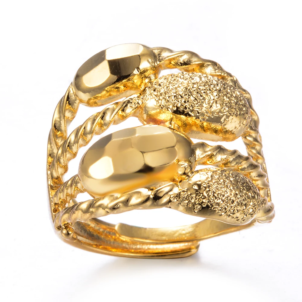 Wando эфиопское обручальное кольцо золотого цвета свободный размер для