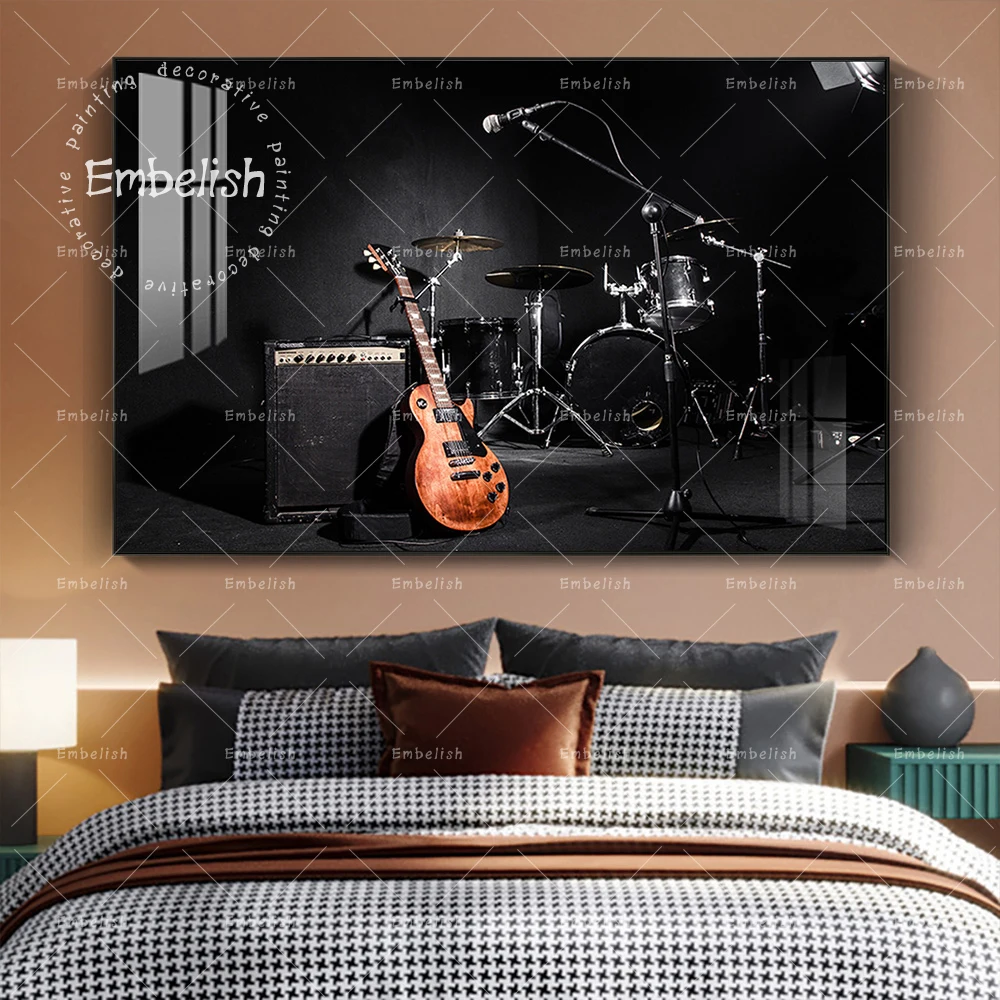 

1 Pieces Hot Selling Guitar Musical instrument Bar Wall Art Pictures For Living Room Modern Home Decor HD Print Canvas Paintings