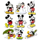 Нашивка с сердечками из ПВХ для самостоятельной сборки Disney Brand Mickey's self-портрет Микки и Рождественский Микки и Рождество