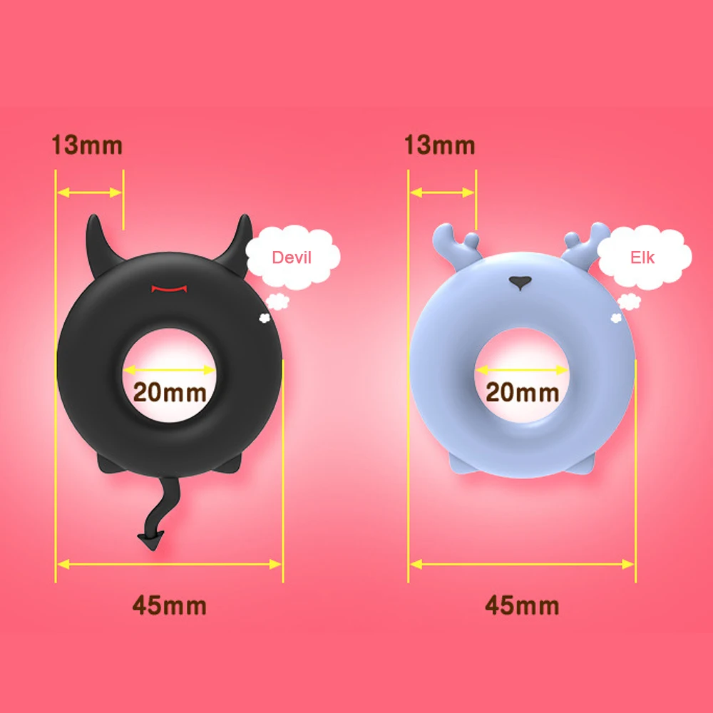 Кольца для пениса с маленьким дьяволом задержка эякуляции мягкое Силиконовое