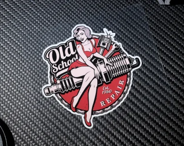 Car Styling Vinyl Decal Tape Cafe Racer Bobber Garage Old School Fashion Repair Lady Motor Sticker | Stickers