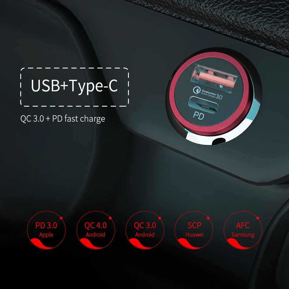 Essager Quick Charge 4,0 3,0 USB Автомобильное зарядное устройство для samsung iPhone Xiaomi huawei QC 4,0 3,0 PD Быстрая зарядка зарядное устройство для мобильного телефона