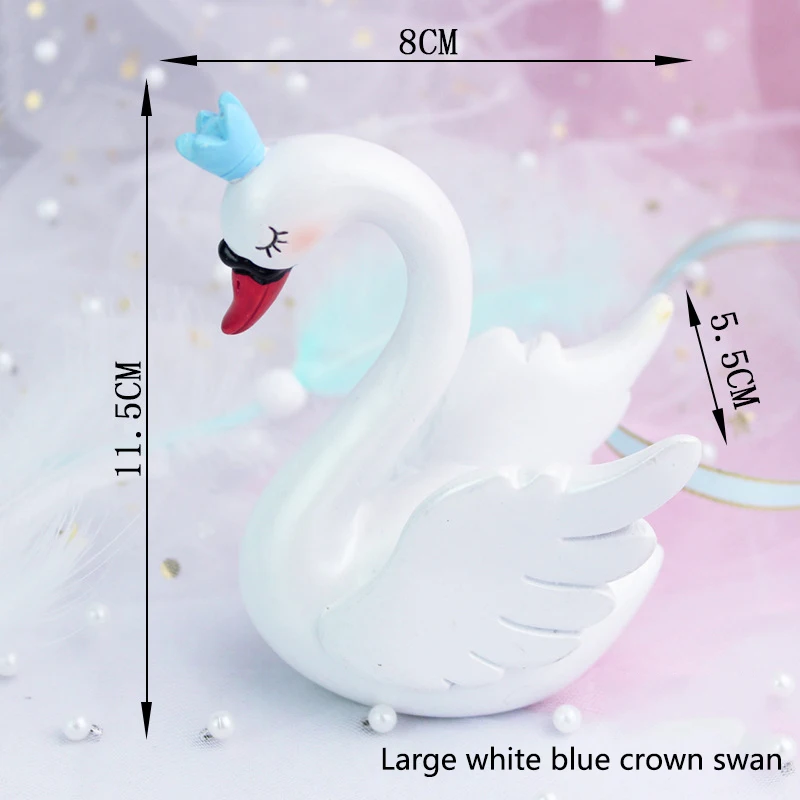 

Tropical Resin Flamingo Cake Decor Summer Wedding Birthday Hawaiian Beach Swan Cupcake Topper Happy Birthday Party Decor Kids Gi