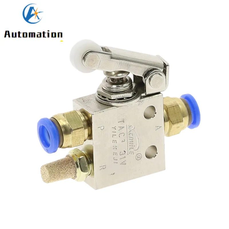 Фото TAC2-31P Exhaust valve 2 Position 3 Way Roller Lever Mechanical Valve Pneumatic valve switch 1/8