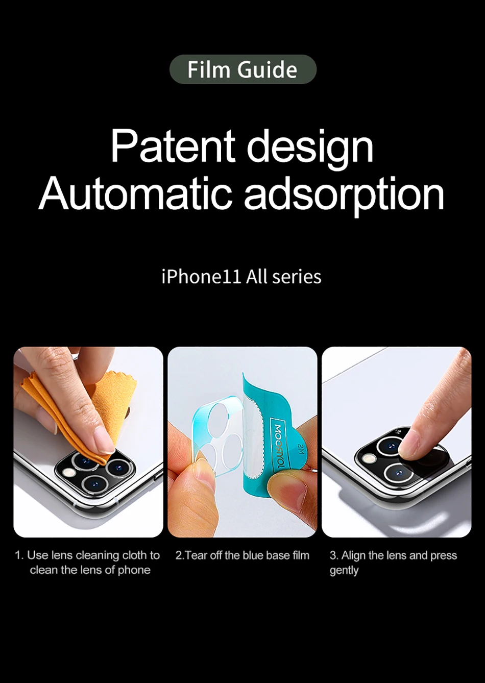 

3D Back Lens Protective Glass Screen Protector For iPhone 11 Pro Max Tempered Glass For iPhone 11 Camera Protector