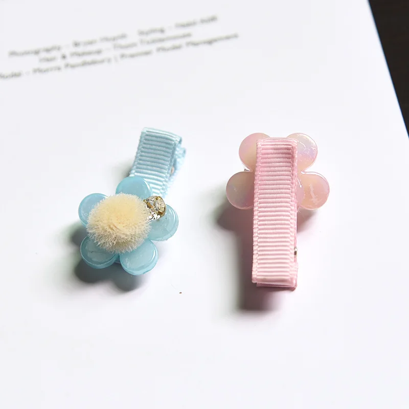 Заколка для волос малышей заколка милый цветок однотонный рисунок ручная работа