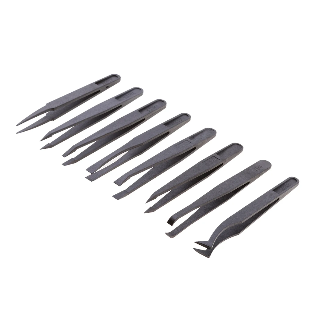 8 шт Пинцет Набор антистатические пинцеты немагнитные для фиксации сотового