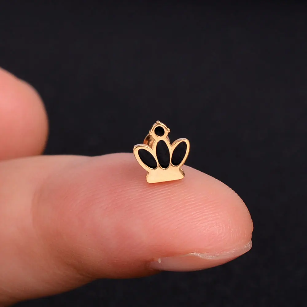 1 шт. серьги-гвоздики из нержавеющей стали для женщин звезда сердце Маргаритка