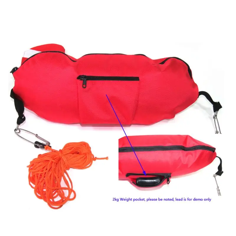 

Nylon Torpedo Buoy Float Flag Below Diver Scuba Diving Spearfishing Free Dive Sign with 25m Line Rope