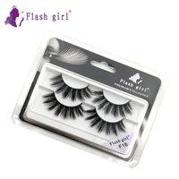flash girl f series f18 faux mink eyelashes 2 pair soft and wispy mink false eyelashes