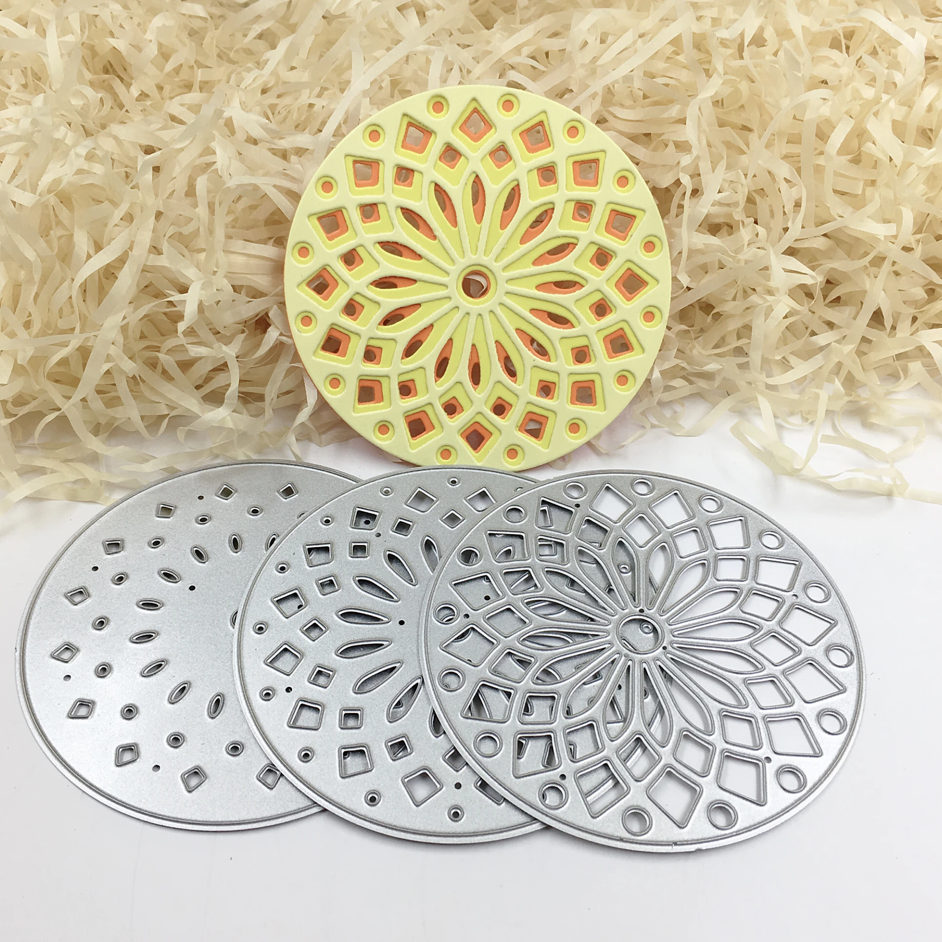80 мм* 80mm3 Doily кружево круг резки штампы цветок для скрапбукинга круг слой штампы для рукоделия тиснение самодельная открытка создание stenc