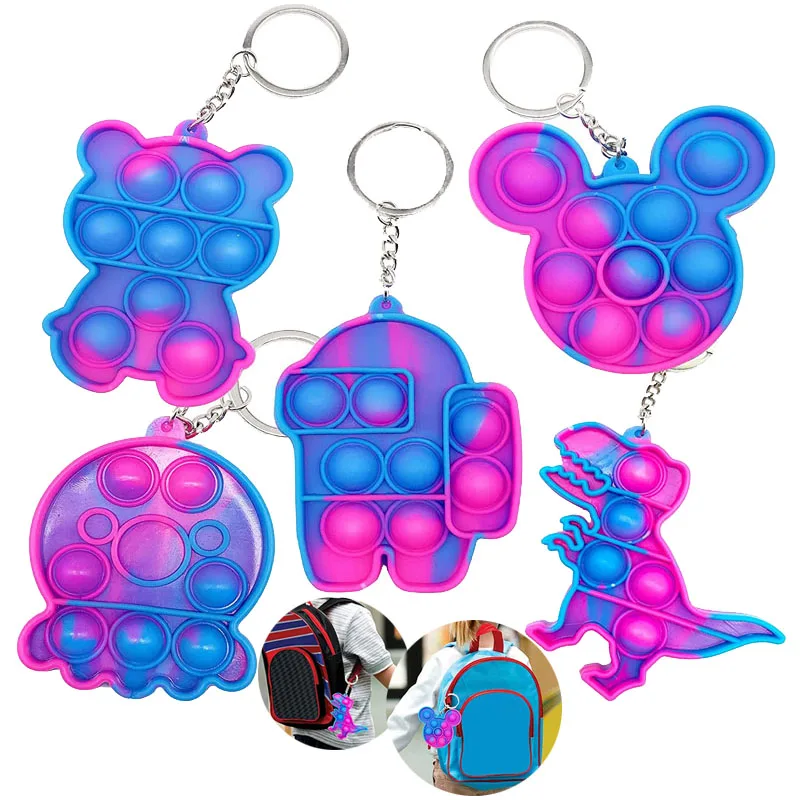 

5 шт./набор, силиконовые антистрессовые мини-брелоки