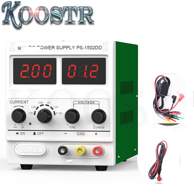 Лучший 1502DD Регулируемый DC Питание 0 2A 15V Цифровой Дисплей телефон ремонт блок