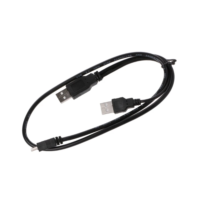 USB 2 0 Type A Male To Mini Y сплиттер силовой кабель для передачи данных мобильных
