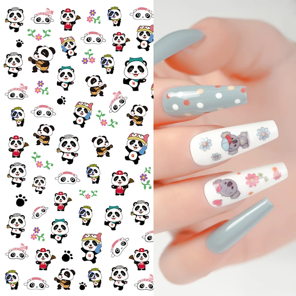 

Nail Art Decorations 3D Manicure Decals Animal Cartoon Children Nail Stickers