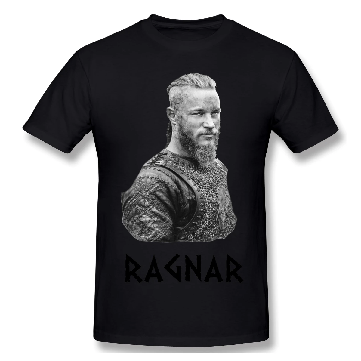 Футболка King Ragnar Lothbrok Vikings Мужская винтажная хлопковая рубашка с коротким рукавом