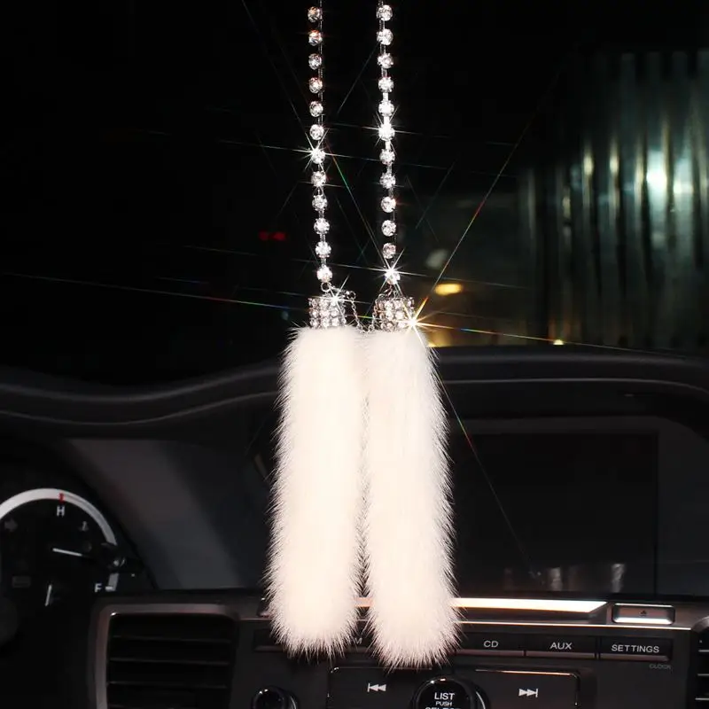 Роскошный Кристальный автомобильный кулон зеркальный орнамент корона