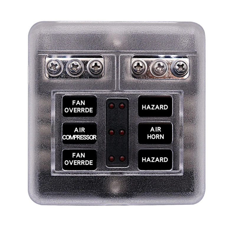 CS-664B1 PBT 100A 6 Way Blade предохранитель коробка и автобус бар автомобильный комплект с крышкой морской предохранитель держатель 12 В/32 в красный светодиодный ЛОДКА авто аксессуары