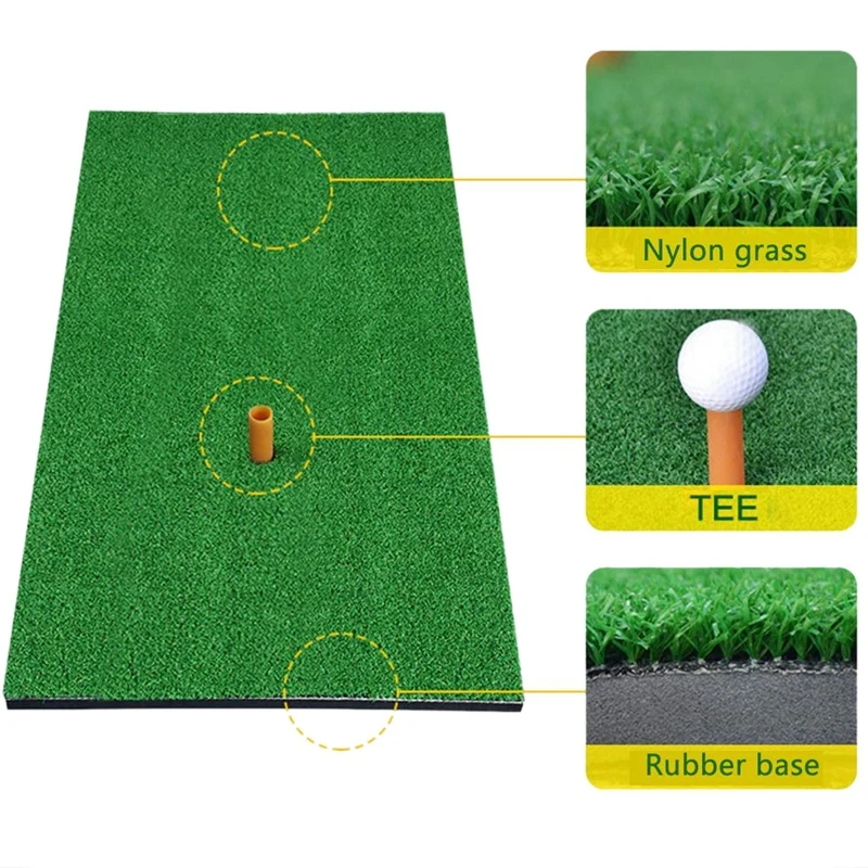 Коврик для гольфа 12 дюймов 24 дюйма Тренировочный ударов портативный коврик