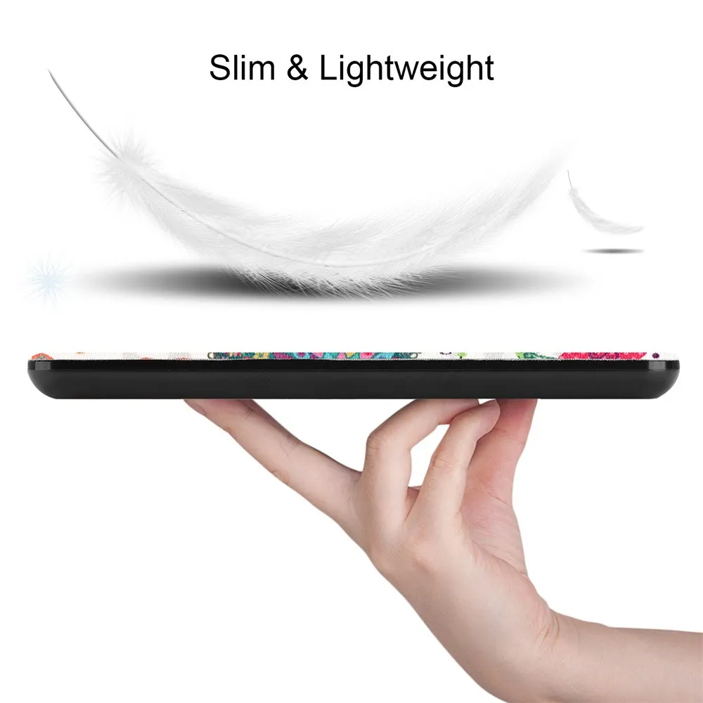 Для Amazon Kindle Paperwhite 2018 флип умный милый узор из искусственной кожи чехол для защиты