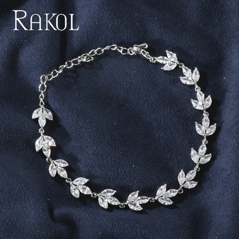 RAKOL классический AAA маркиз Обрезной с квадратными кристаллами циркония лист