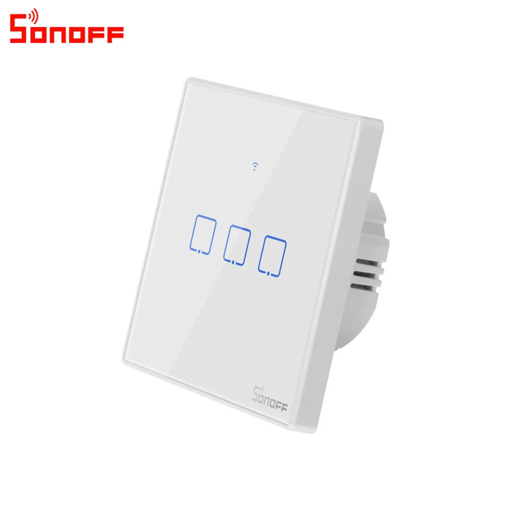 

SONOFF T2EU1C-TX Remote Controlled Smart Wall Switch Panel Compatible with Alexa Google Home IFTTT EU Standard