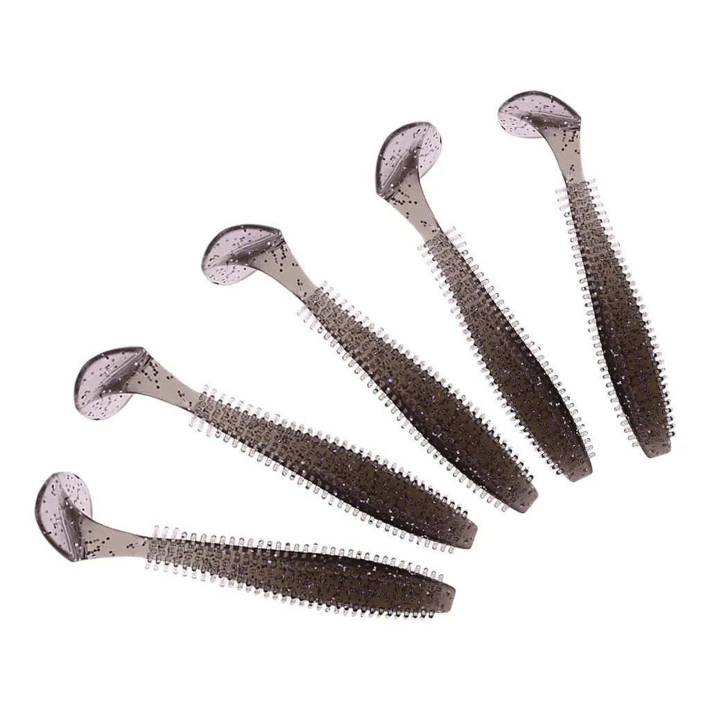 5 шт. кудрявые однохвостые мягкие рыболовные приманки полихроматические